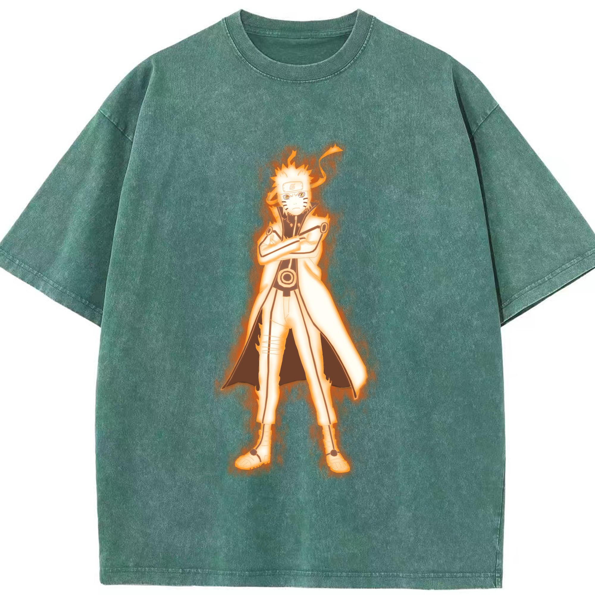 （画像用） NARUTO -ナルト- うずまき ナルト Uzumaki Naruto 綿100% ヴィンテージ風 半袖Tシャツ（フロントプリント）